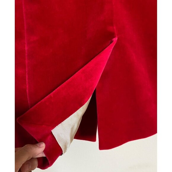 Blaze Milano Jealousy Everyday Blazer Sz 1 Campari Red Velvet Double-Breasted - Picture 7 of 14